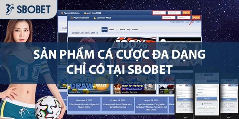 Sản phẩm cá cược tại SBOBET